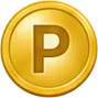大きな金のPコイン